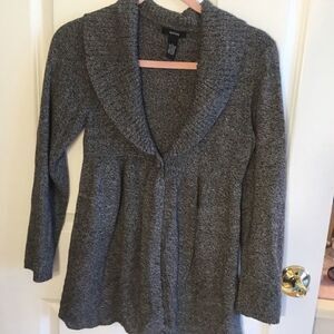 NWOT. Alfani Women’s Grey Marled Cardigan Sz. L